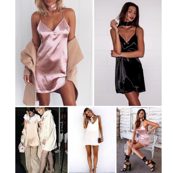 🌟🌟Sexy Light Gold V Cut Silk Midi Dress🌟🌟 - Picture 6 of 8